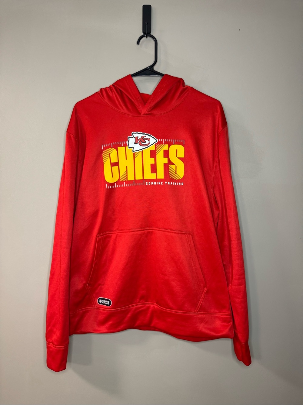 New Era Red Chiefs Hooded Pullover with Yellow Logo